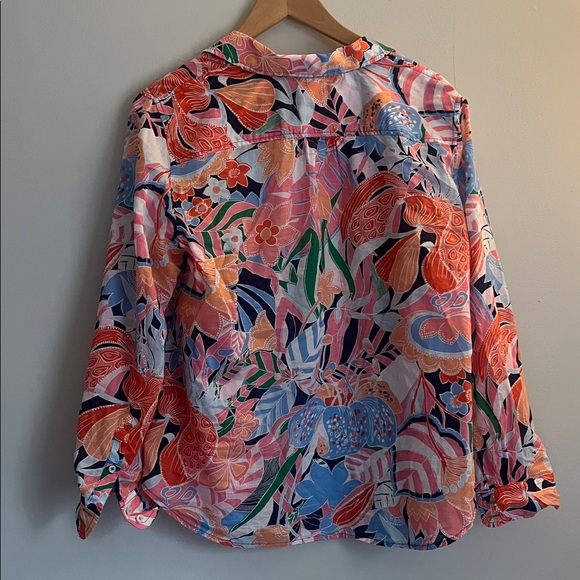 Talbots Pink Multi Floral Button-Down Shirt - Picture 7 of 8